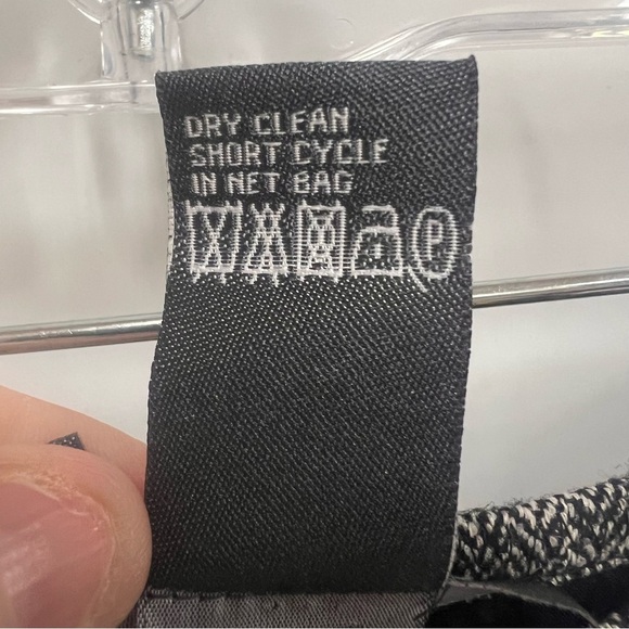 Per Se Skirt Black White Herringbone Floral Wool Blend Size 6 - Picture 7 of 10